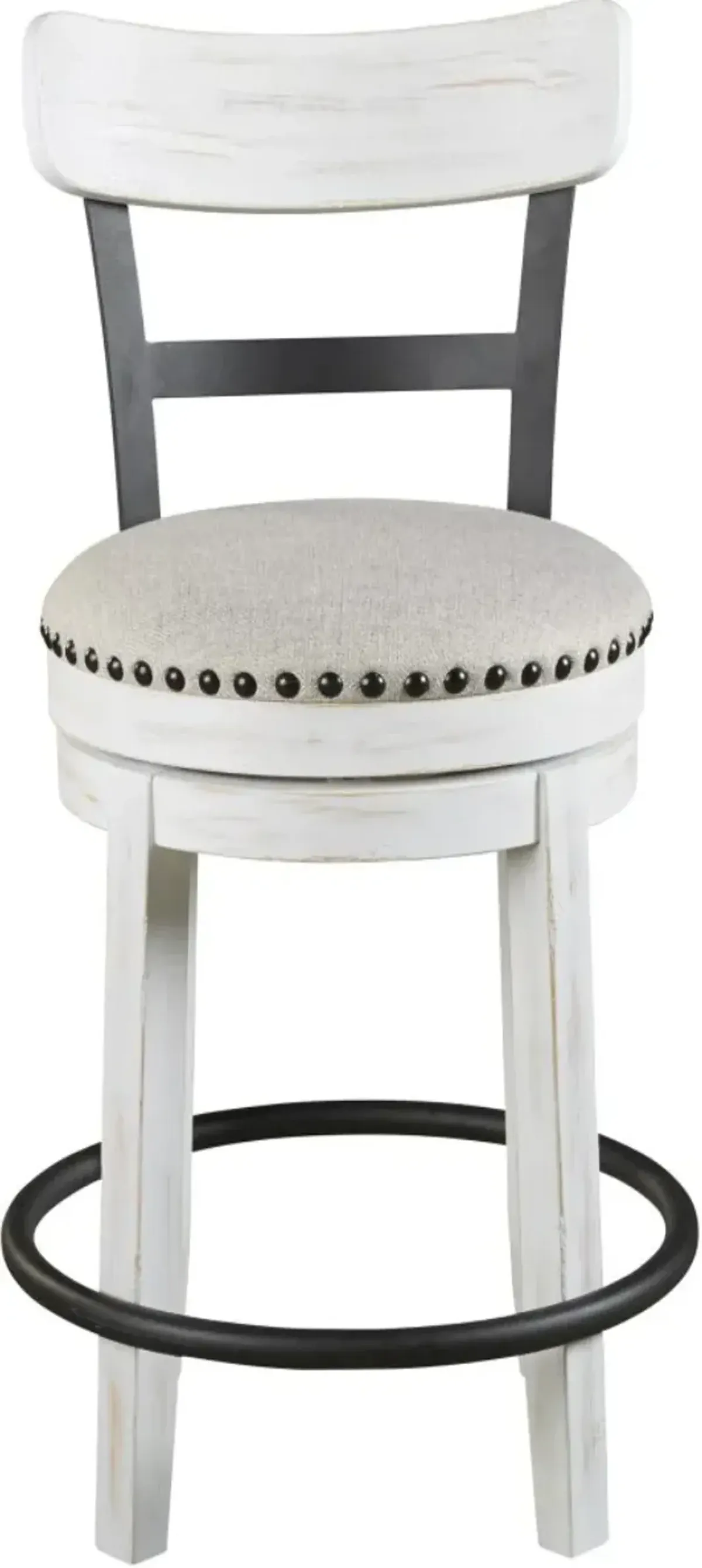 Signature Design by Ashley® Valebeck White Upholstered Swivel Bar Stool - Set of 2