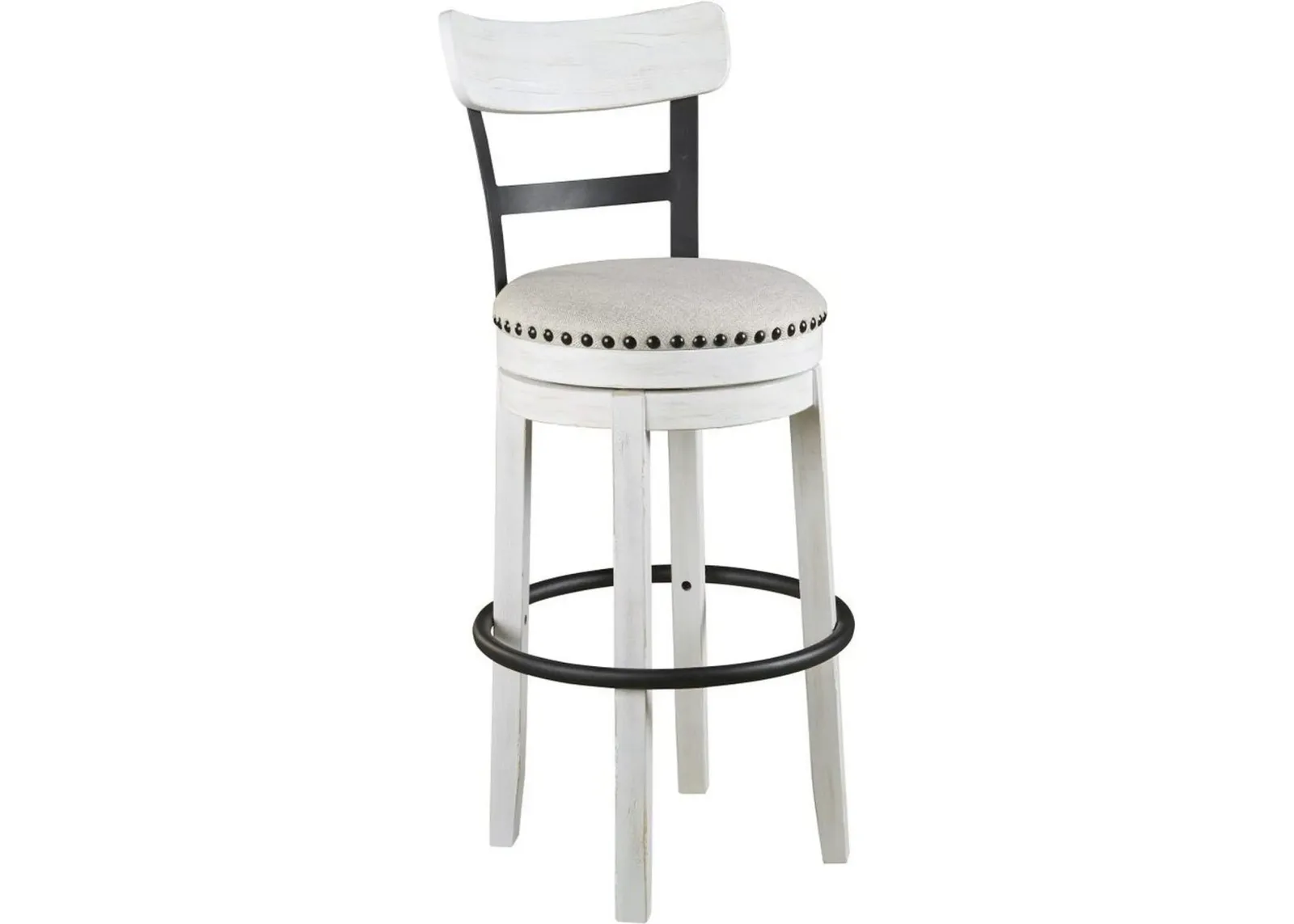 Signature Design by Ashley® Valebeck White Tall Upholstered Swivel Bar Stool - Set of 2