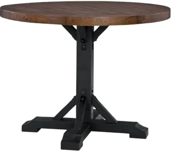 Signature Design by Ashley® Valebeck Rustic Brown Counter Dining Table with Rustic Black Base
