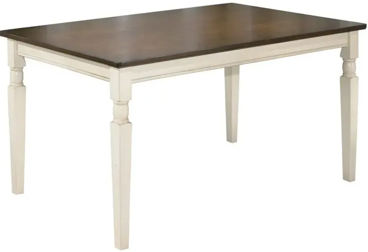 Signature Design by Ashley® Whitesburg Brown Dining Table with Beige Legs