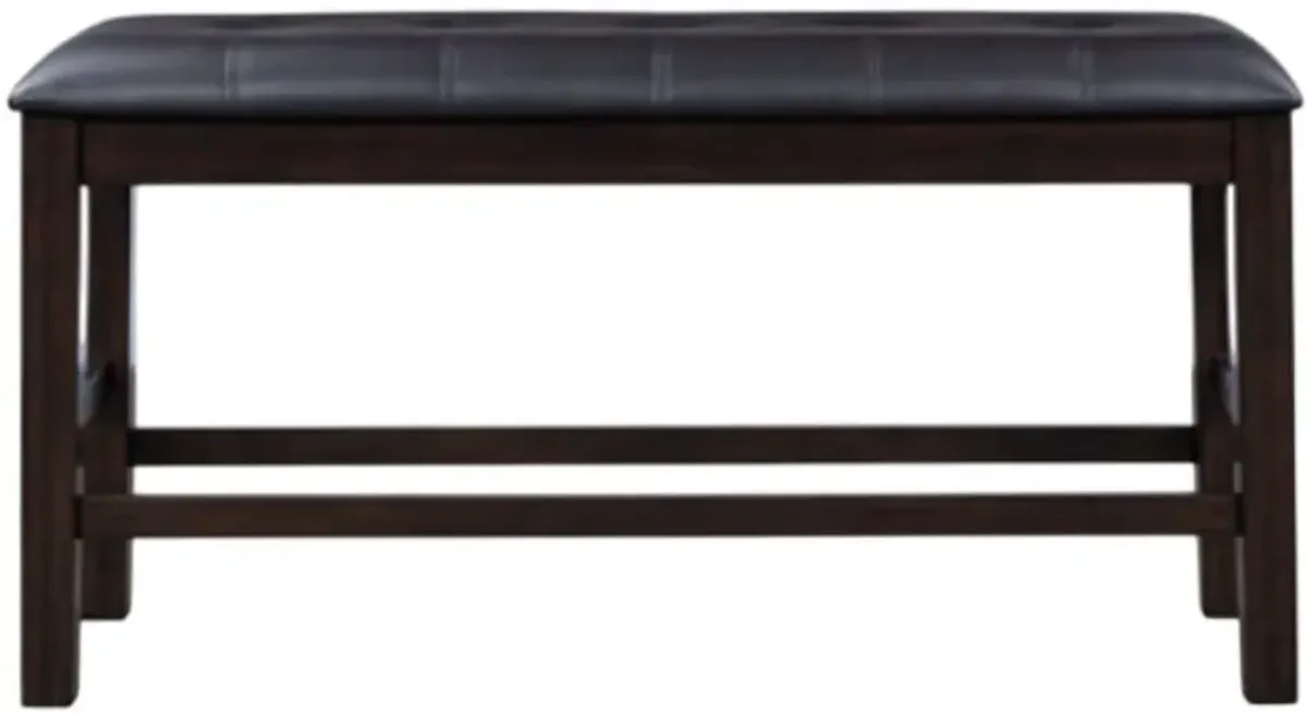 Signature Design by Ashley® Haddigan Black/Dark Brown Upholstered Counter Dining Bench