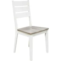 Benchcraft® Nollicott Whitewash/Light Gray Dining Chair