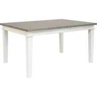 Benchcraft® Nollicott Whitewash/Light Gray Dining Extension Table