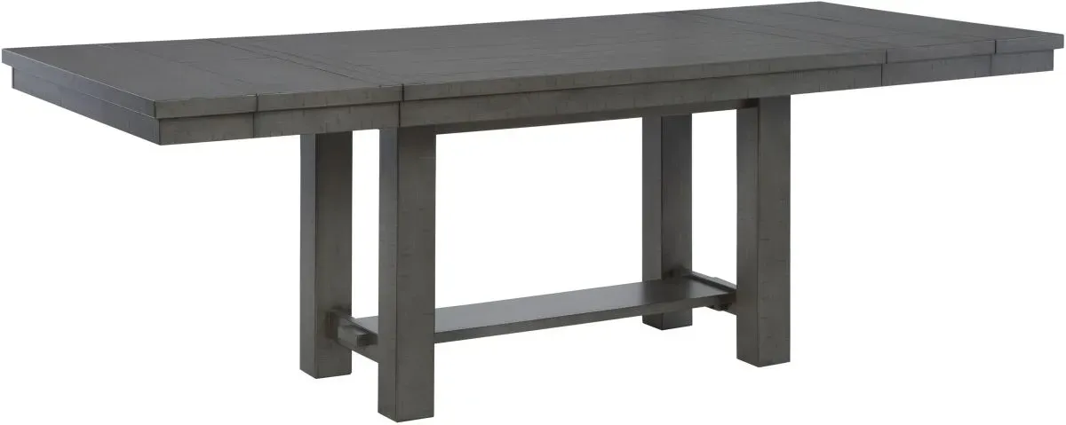 Signature Design by Ashley® Myshanna Antiqued Gray Dining Extension Table