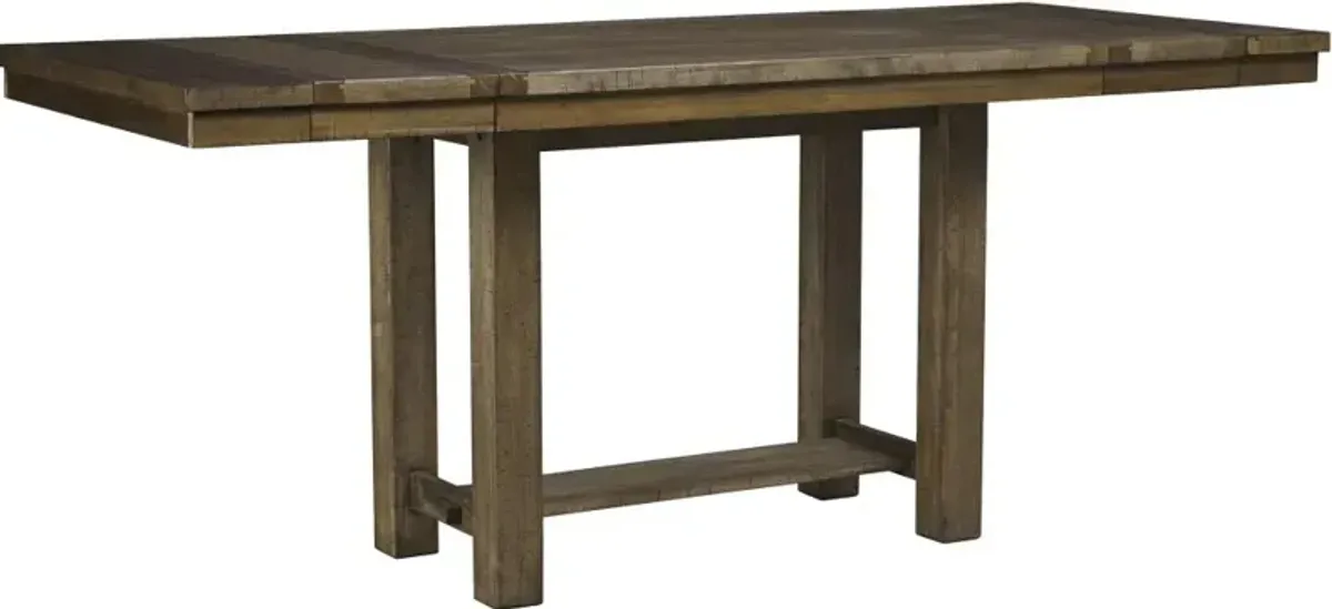 Signature Design by Ashley® Moriville Grayish Brown Counter Height Dining Table