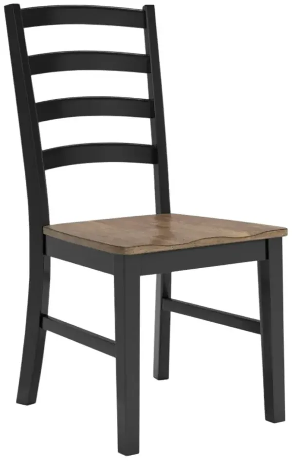 Signature Design by Ashley® Wildenauer Black/Brown Dining Side Chair Set