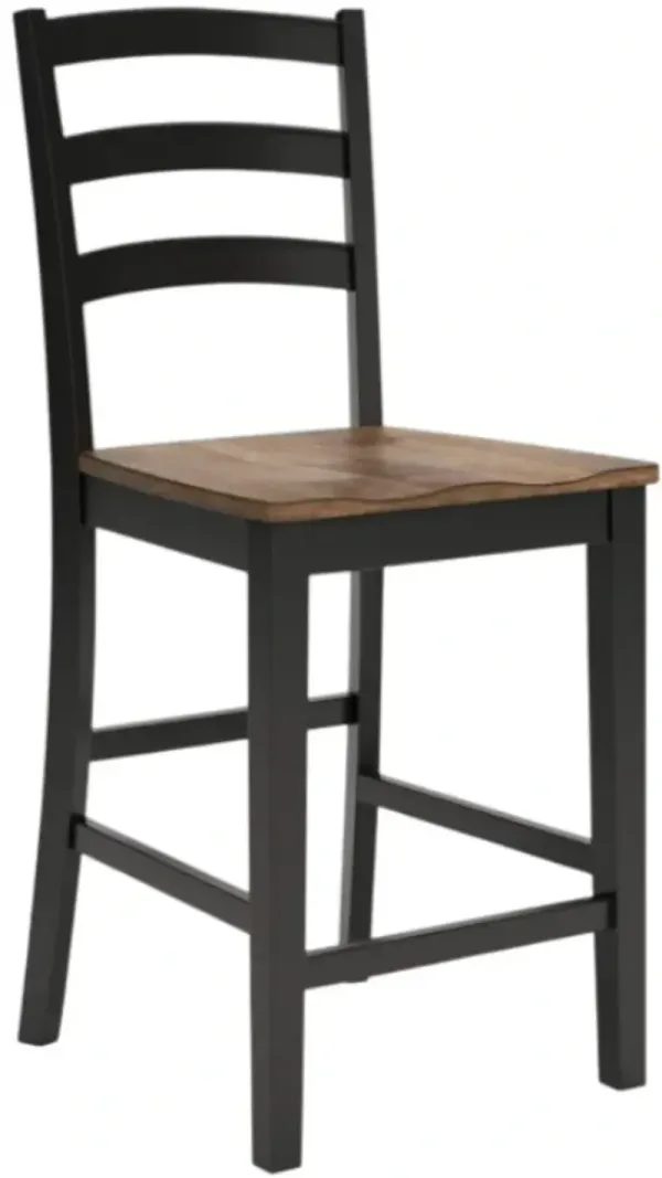 Signature Design by Ashley® Wildenauer Black Counter Height Barstool Set of 2