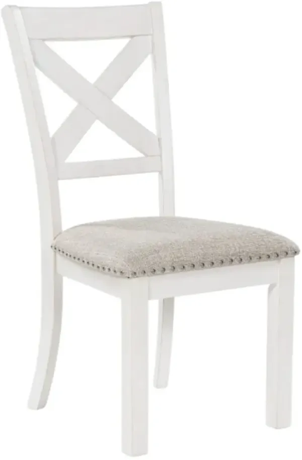 Signature Design by Ashley® Robbinsdale Antique White/Light Gray Dining Side Chair