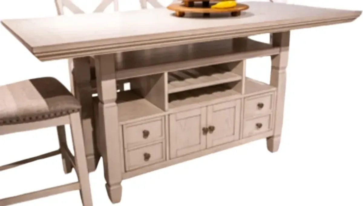 Signature Design by Ashley® Robbinsdale Antique White Counter Height Dining Table