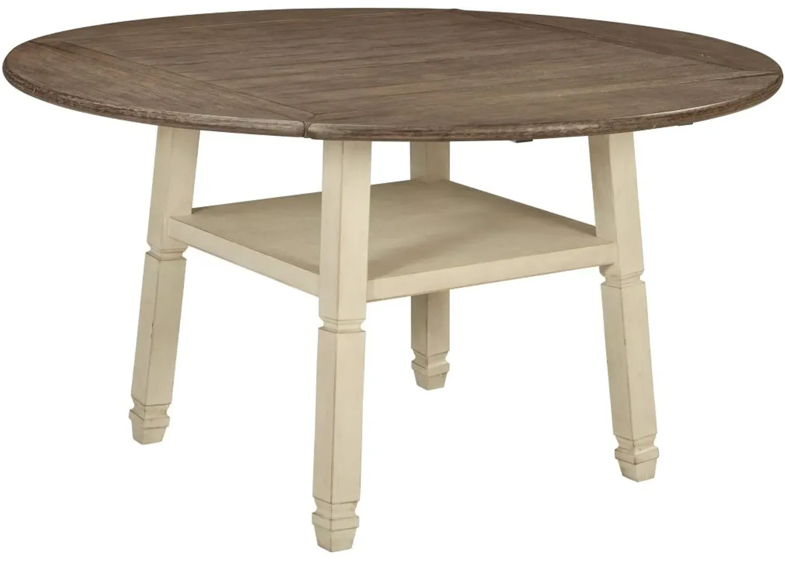 Signature Design by Ashley® Bolanburg Two-Tone Round Drop Leaf Counter Height Dining Table