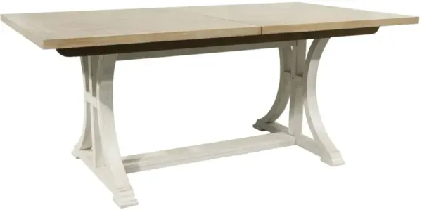 Benchcraft® Shaybrock Brown Top Rectangular Dining Table with Antique White Base