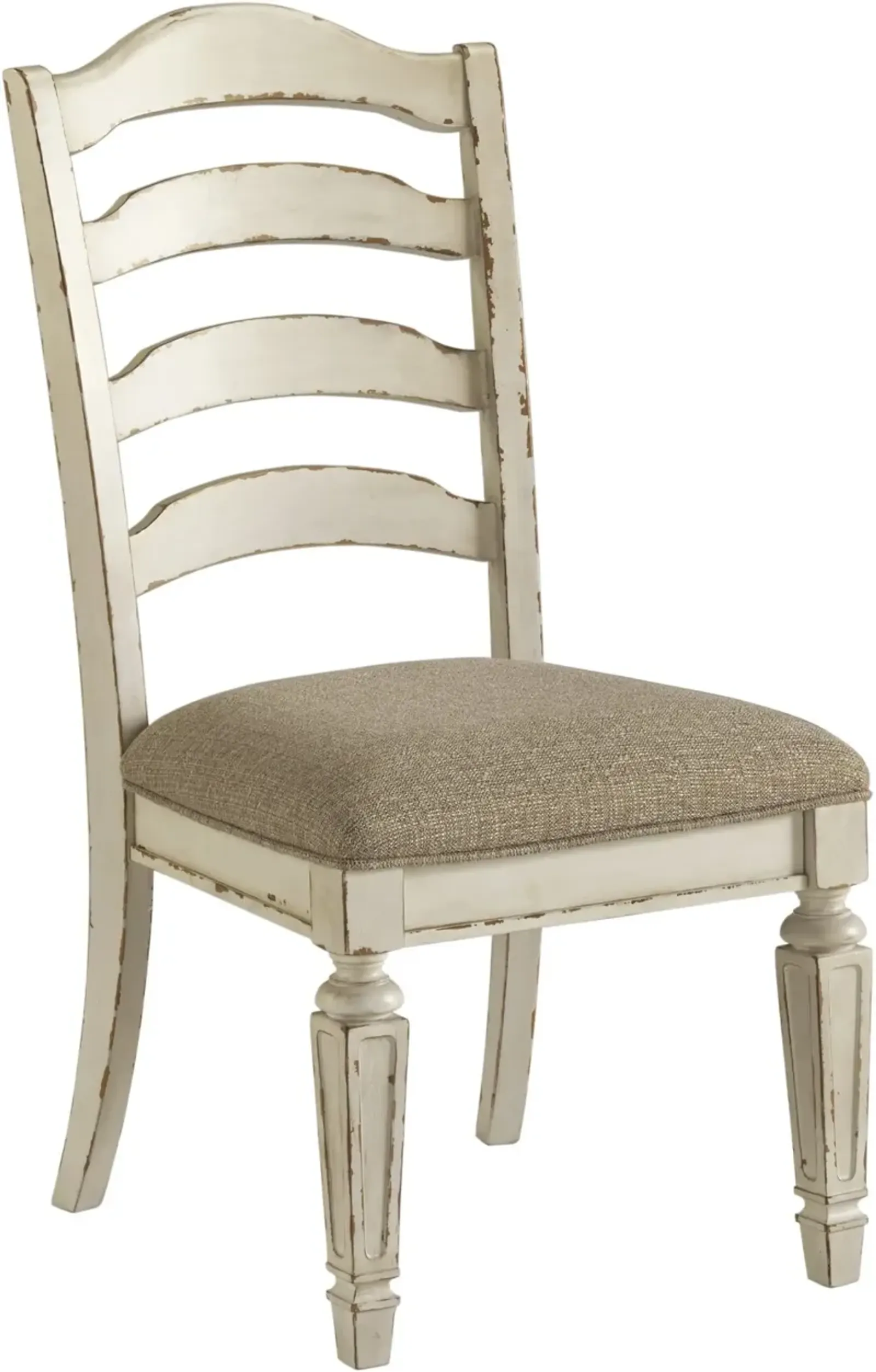 Signature Design by Ashley® Realyn Chipped White Dining Upholstered Side Chairs - Set of 2