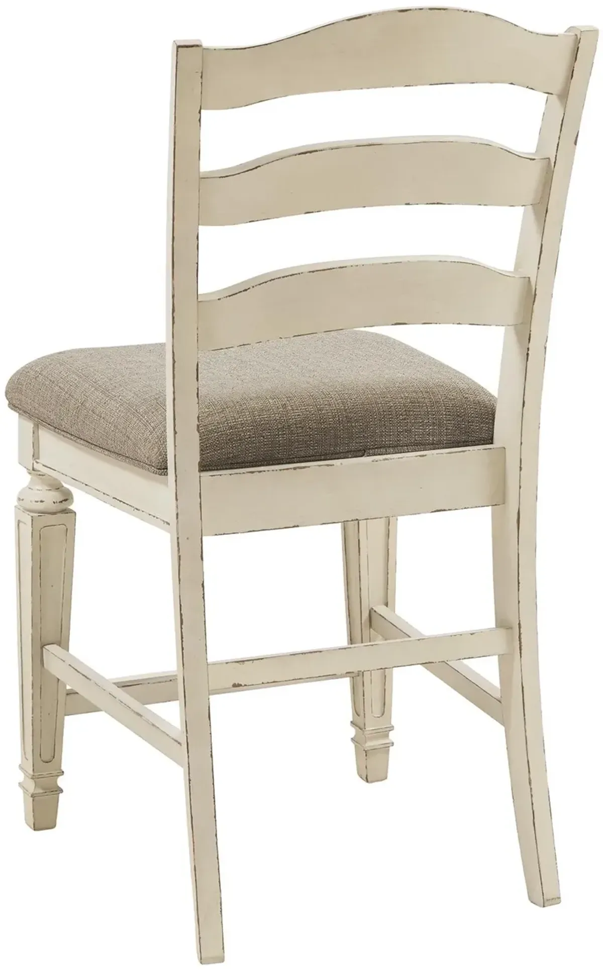 Signature Design by Ashley® Realyn Chipped White Upholstered Bar Stool - Set of 2