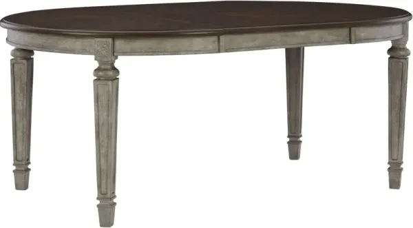 Signature Design by Ashley® Lodenbay Walnut Brown Dining Table with Antiqued Gray Base