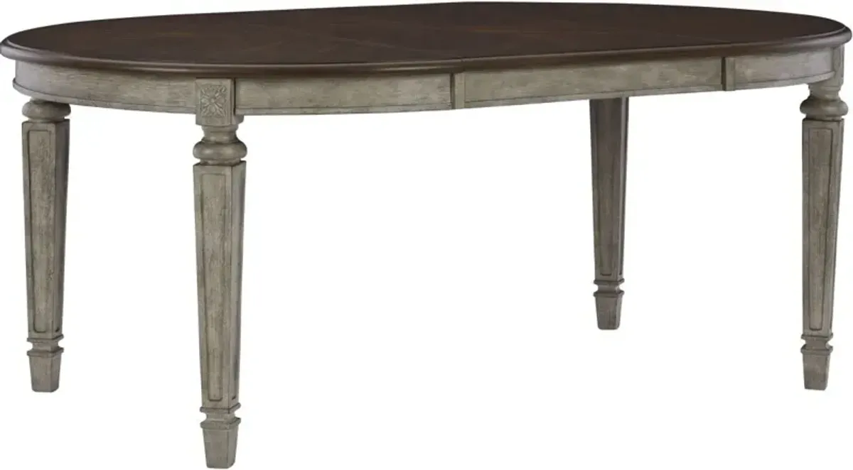 Signature Design by Ashley® Lodenbay Antique Gray Dining Table with Walnut Brown Legs