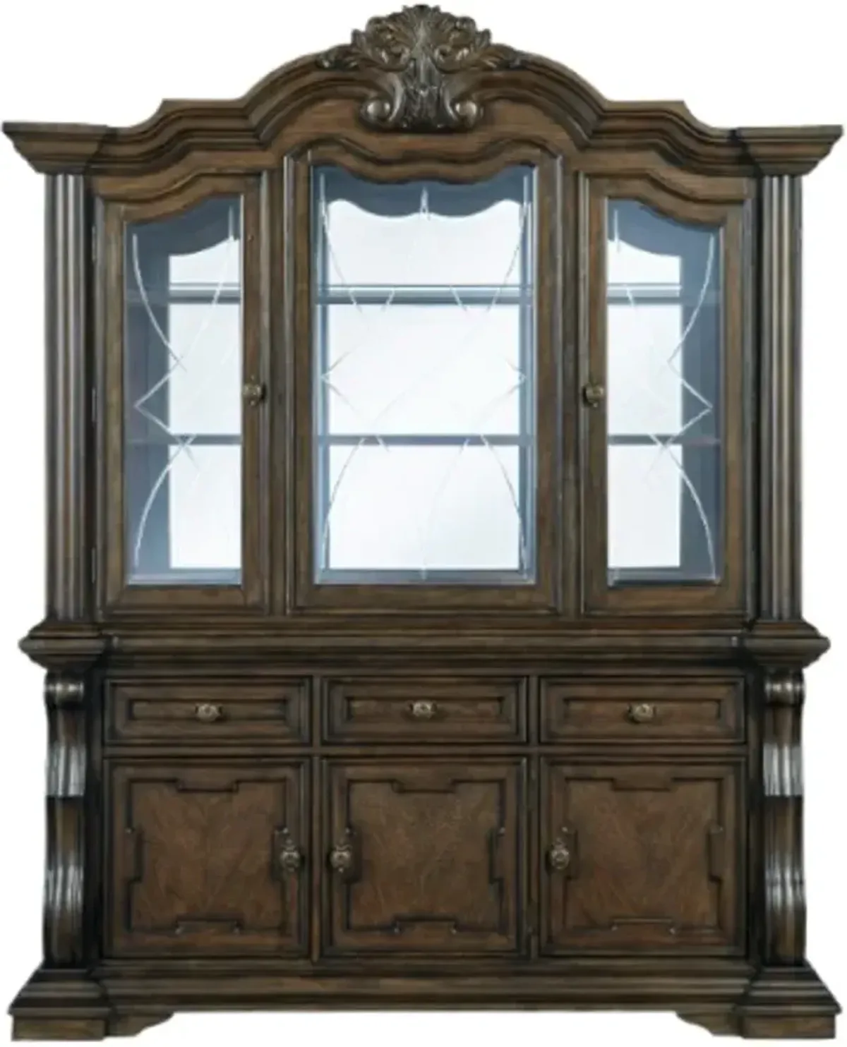 Signature Design by Ashley® Maylee Dark Brown Dining Buffet and Hutch