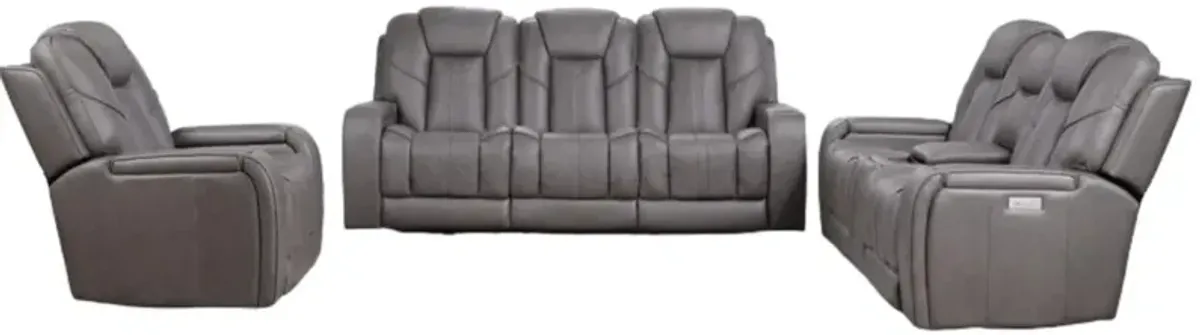 Steve Silver Co. Daniel 3-Piece Mossy Gray Triple Power Reclining Living Room Set