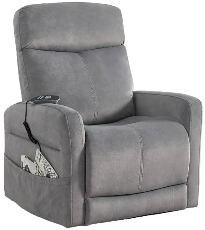 Steve Silver Co. Danville Gray Power Lift Chair with Heating and Massage