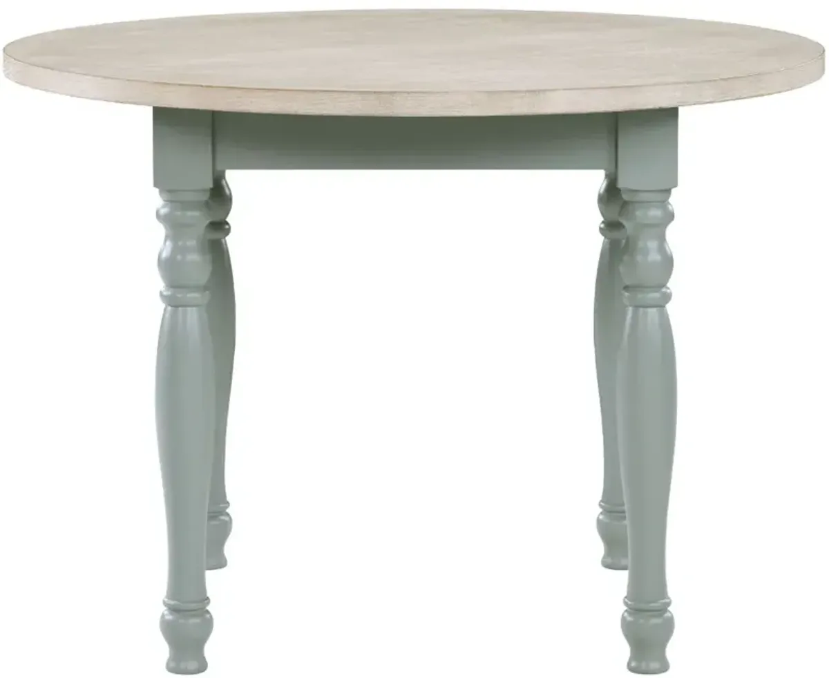 Steve Silver Co. Darcy Parchment Dining Table with Mint Green Base