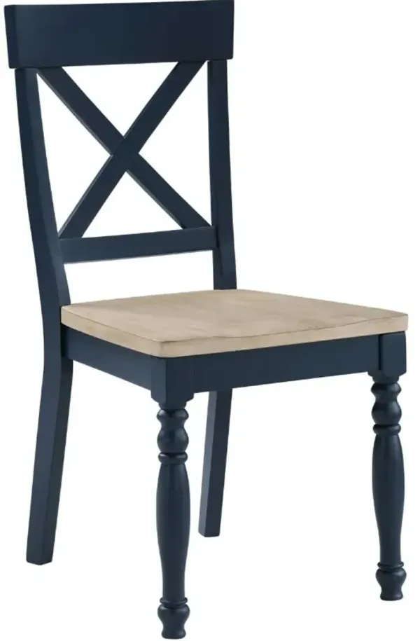 Steve Silver Co. Darcy Midnight Blue/Natural Dining Side Chair
