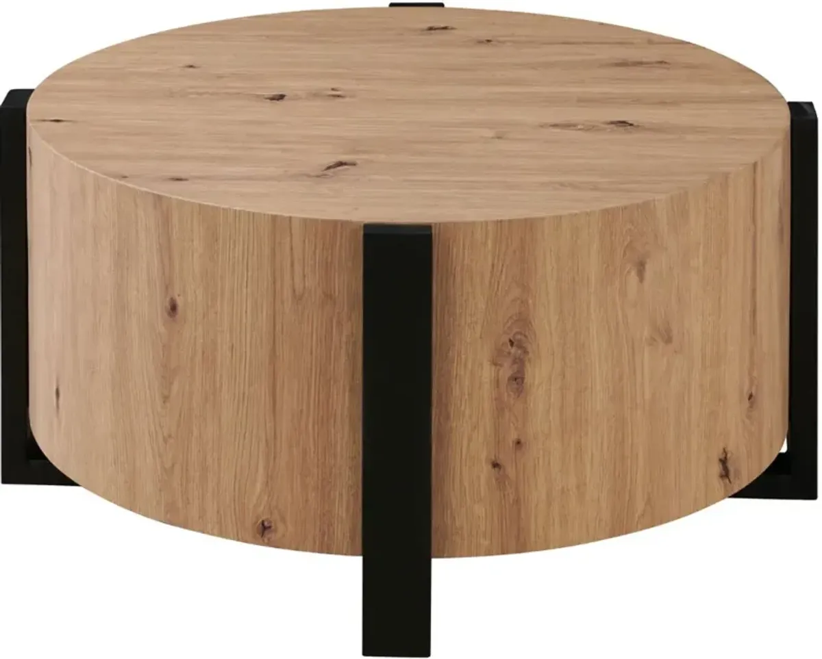 Steve Silver Co. Darcie Brown Cocktail Table with Black Base