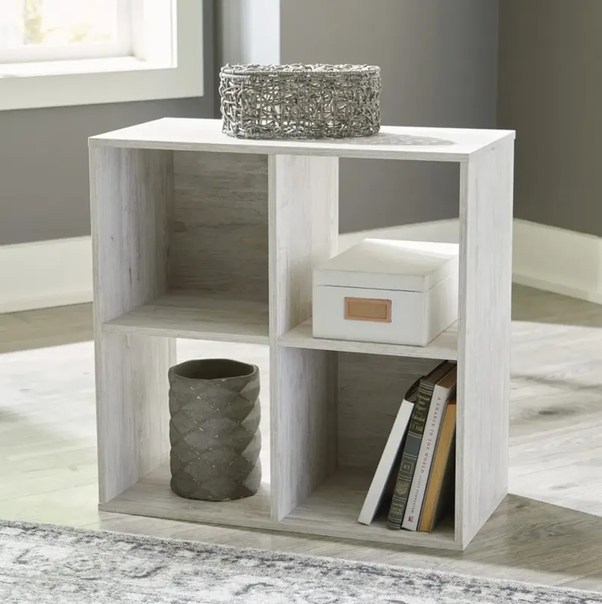 Signature Design by Ashley® Paxberry Whitewash Four Cube Organizer