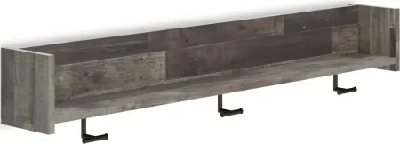 Signature Design by Ashley® Neilsville Multi Gray Wall Mounted Coat Rack with Shelf