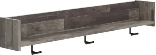 Signature Design by Ashley® Neilsville Multi Gray Wall Mounted Coat Rack with Shelf