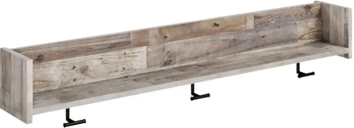 Signature Design by Ashley® Neilsville Whitewash Wall Mounted Coat Rack with Shelf
