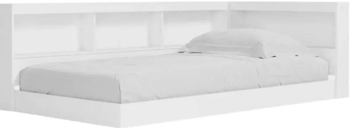 Signature Design by Ashley® Piperton Matte White Twin Bookcase Storage Bed