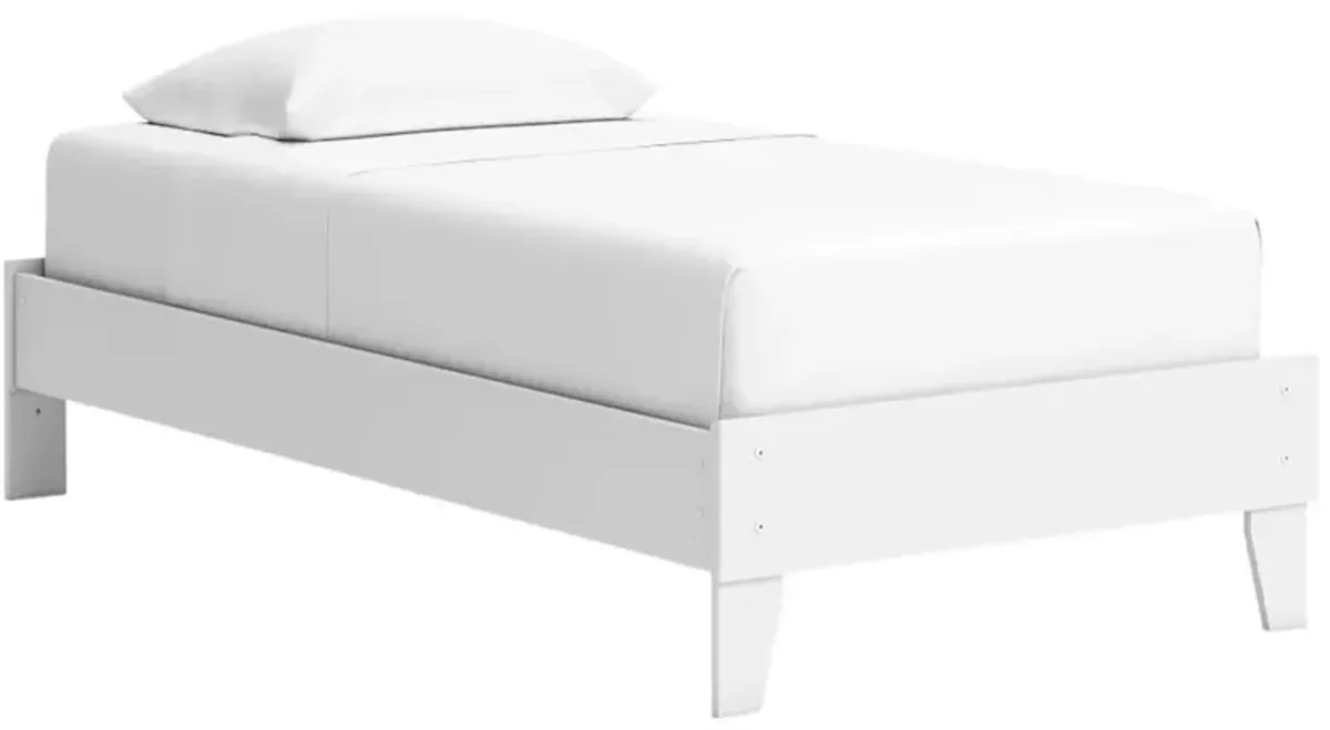 Signature Design by Ashley® Hallityn Matte White Youth Twin Platform Bed