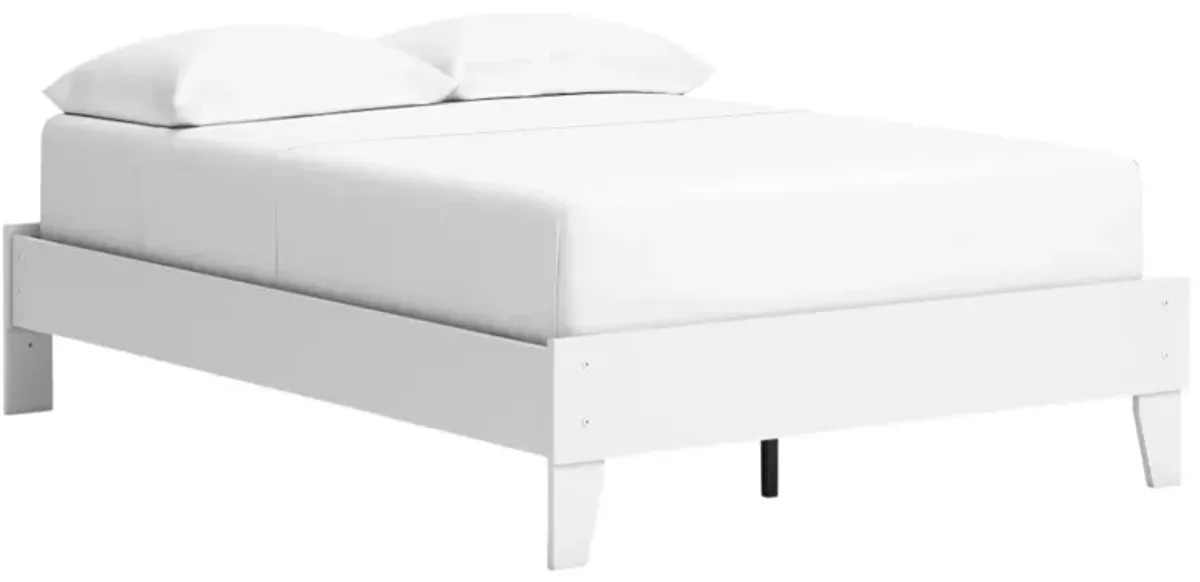 Signature Design by Ashley® Hallityn Matte White Full Platform Bed