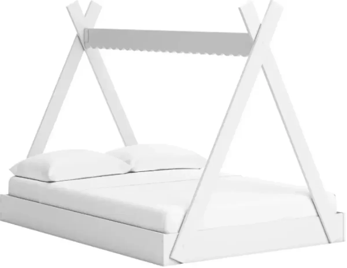 Signature Design by Ashley® Hallityn White Full Tent Complete Bed in Box