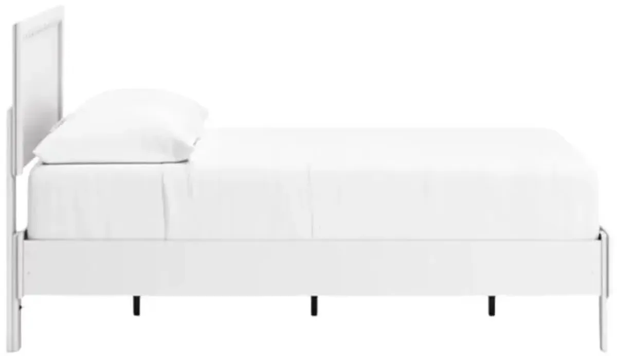 Signature Design by Ashley® Hallityn Matte White Full Panel Platform Bed