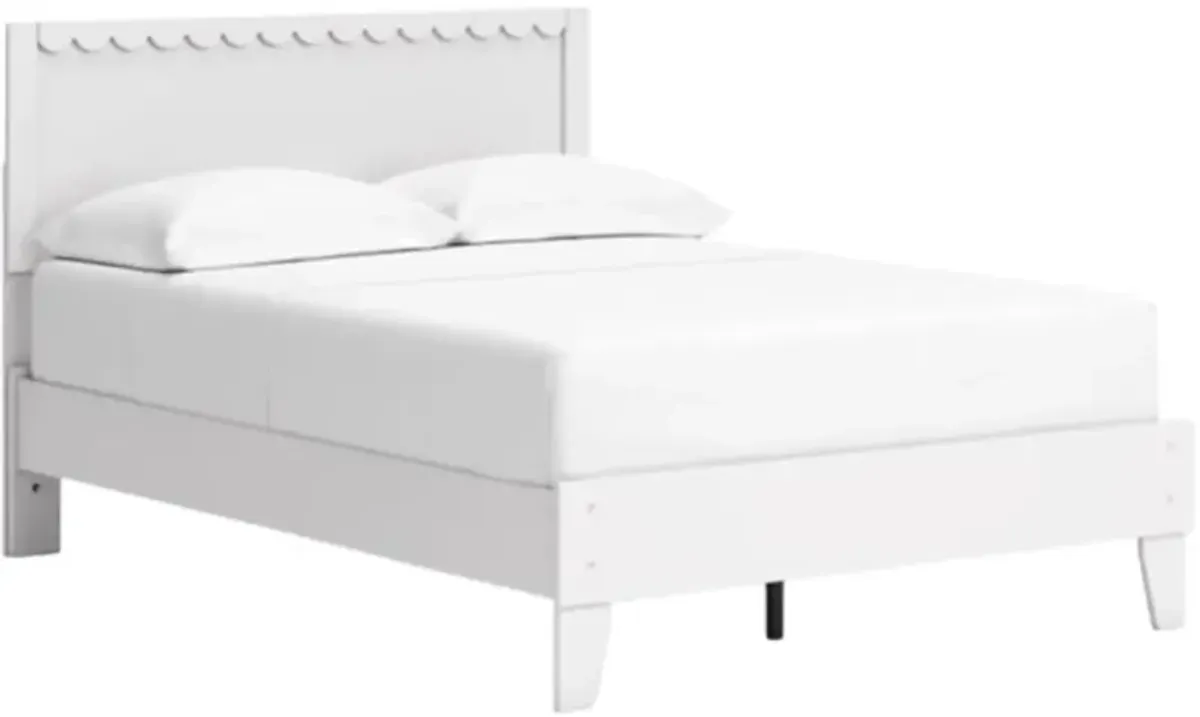 Signature Design by Ashley® Hallityn Matte White Full Panel Platform Bed