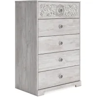 Signature Design by Ashley® Paxberry Whitewash 5-Drawers Chest of Drawers