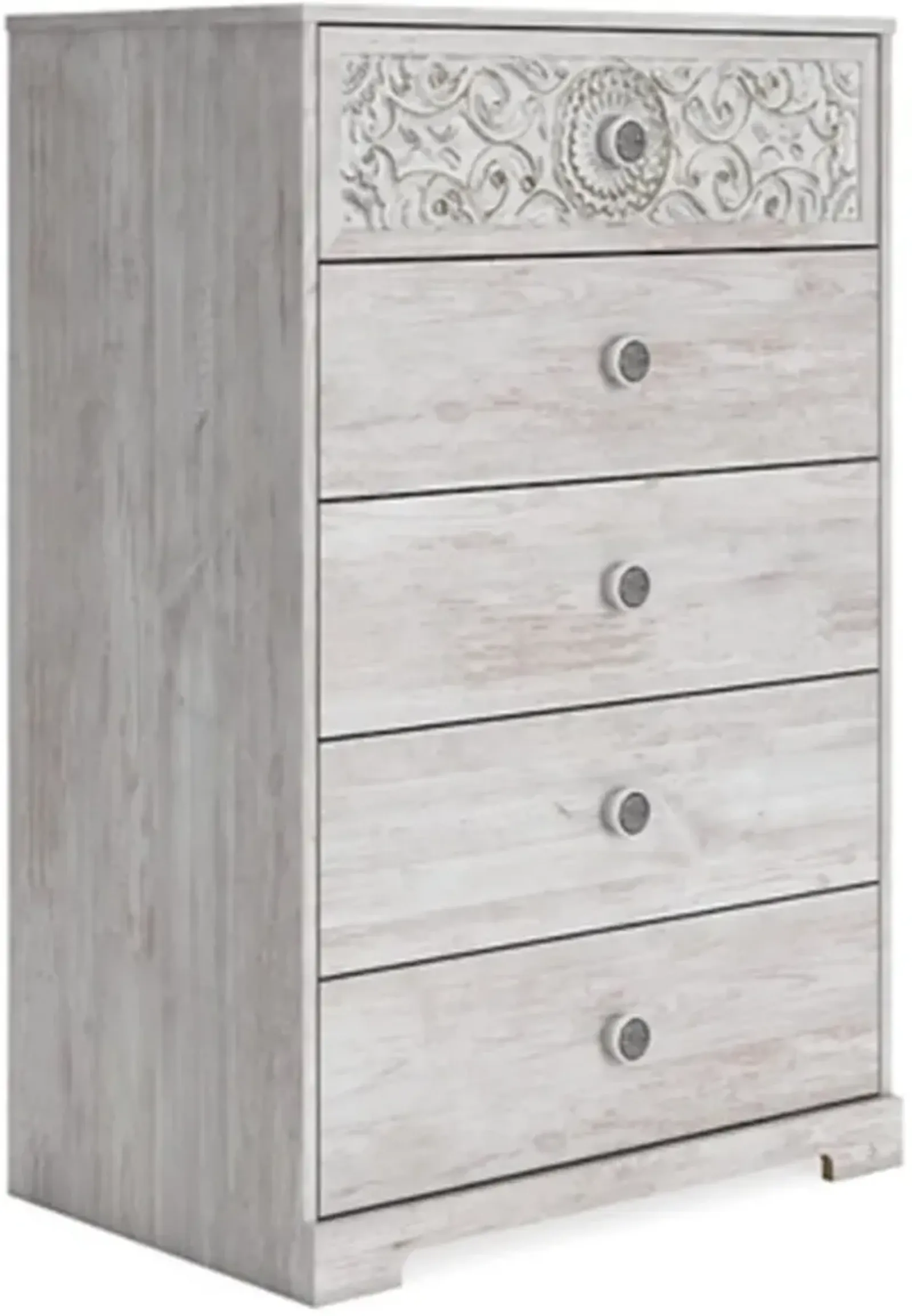 Signature Design by Ashley® Paxberry Whitewash 5-Drawers Chest of Drawers