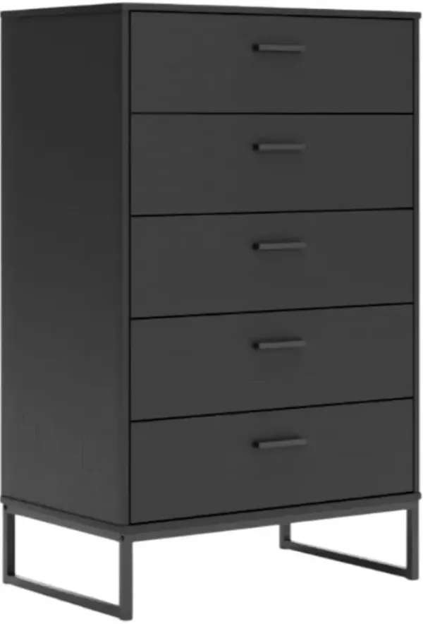 Signature Design by Ashley® Socalle Black 5-Drawer Chest