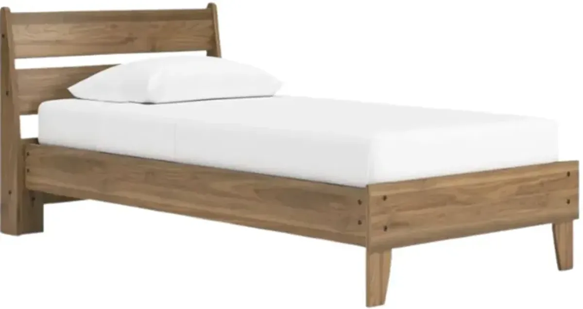 Signature Design by Ashley® Deanlow Honey Twin Platform Panel Bed