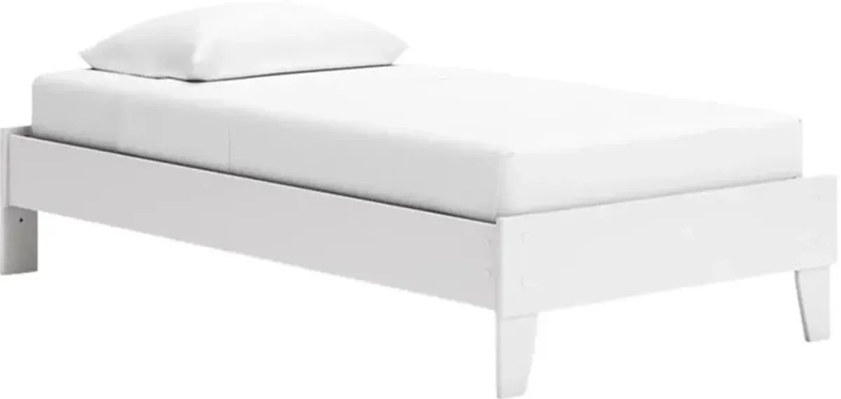 Signature Design by Ashley® Socalle Matte White Twin Platform Bed