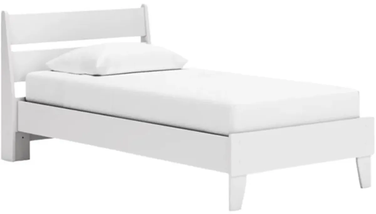 Signature Design by Ashley® Socalle Matte White Twin Panel Platform Bed