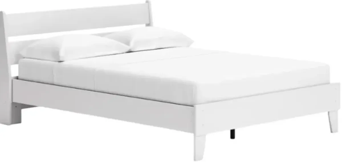 Signature Design by Ashley® Socalle Matte White Queen Panel Platform Bed