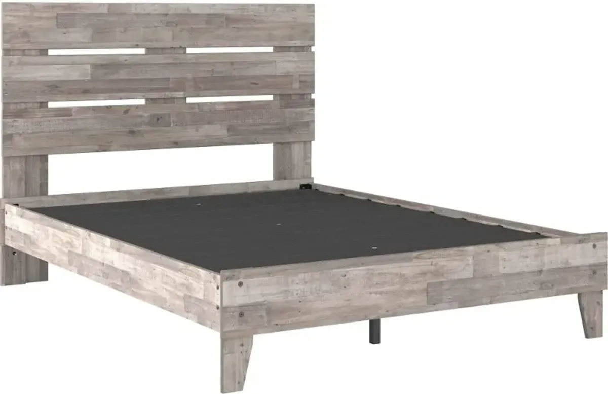Signature Design by Ashley® Neilsville Whitewash Queen Panel Platform Bed