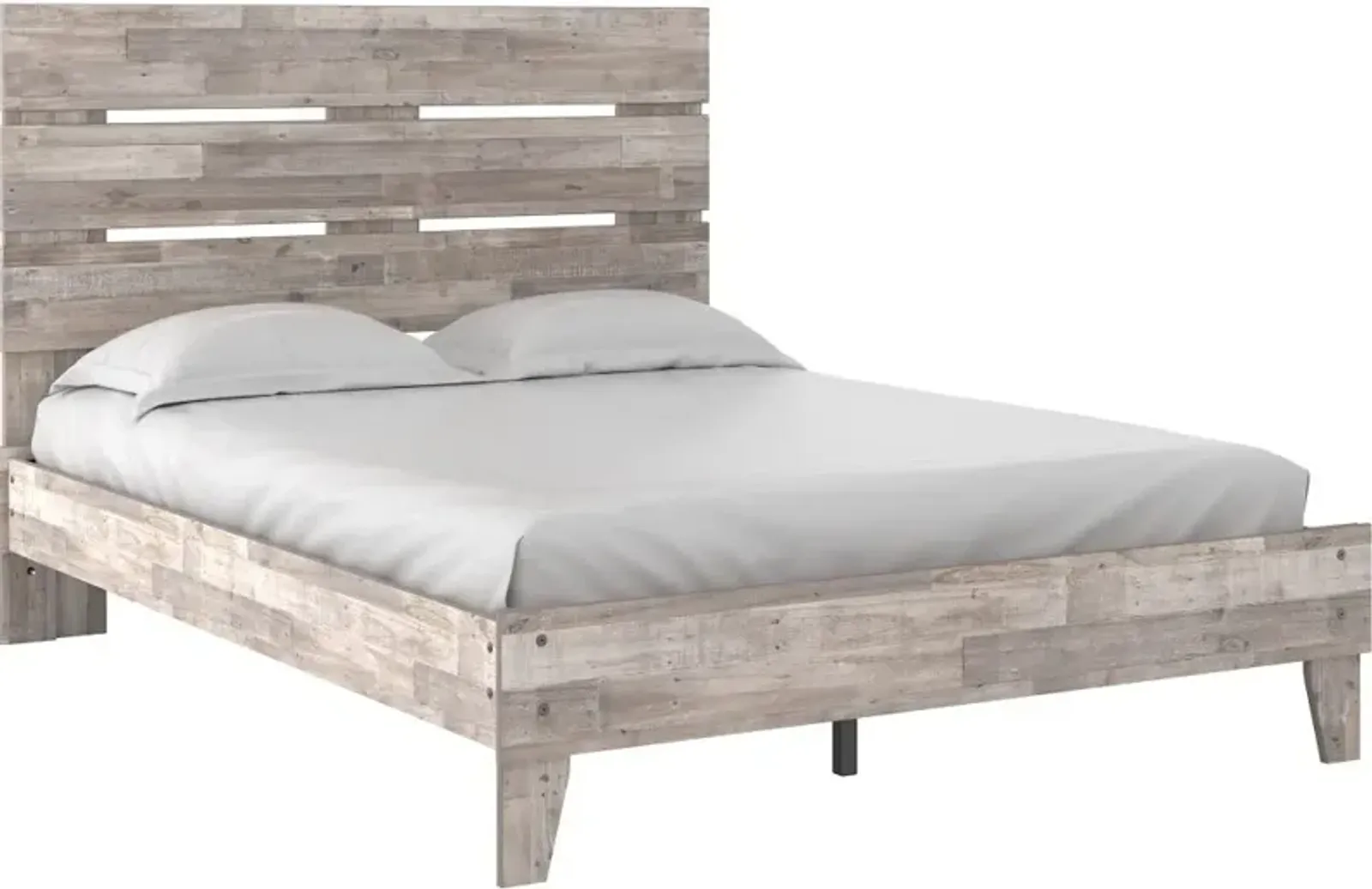 Signature Design by Ashley® Neilsville Whitewash Queen Panel Platform Bed