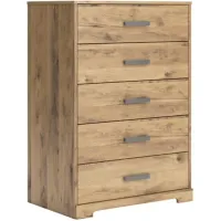 Signature Design by Ashley® Larstin Golden Rustic Five Drawer Chest