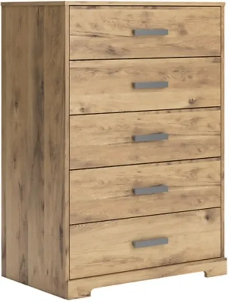 Signature Design by Ashley® Larstin Golden Rustic Five Drawer Chest