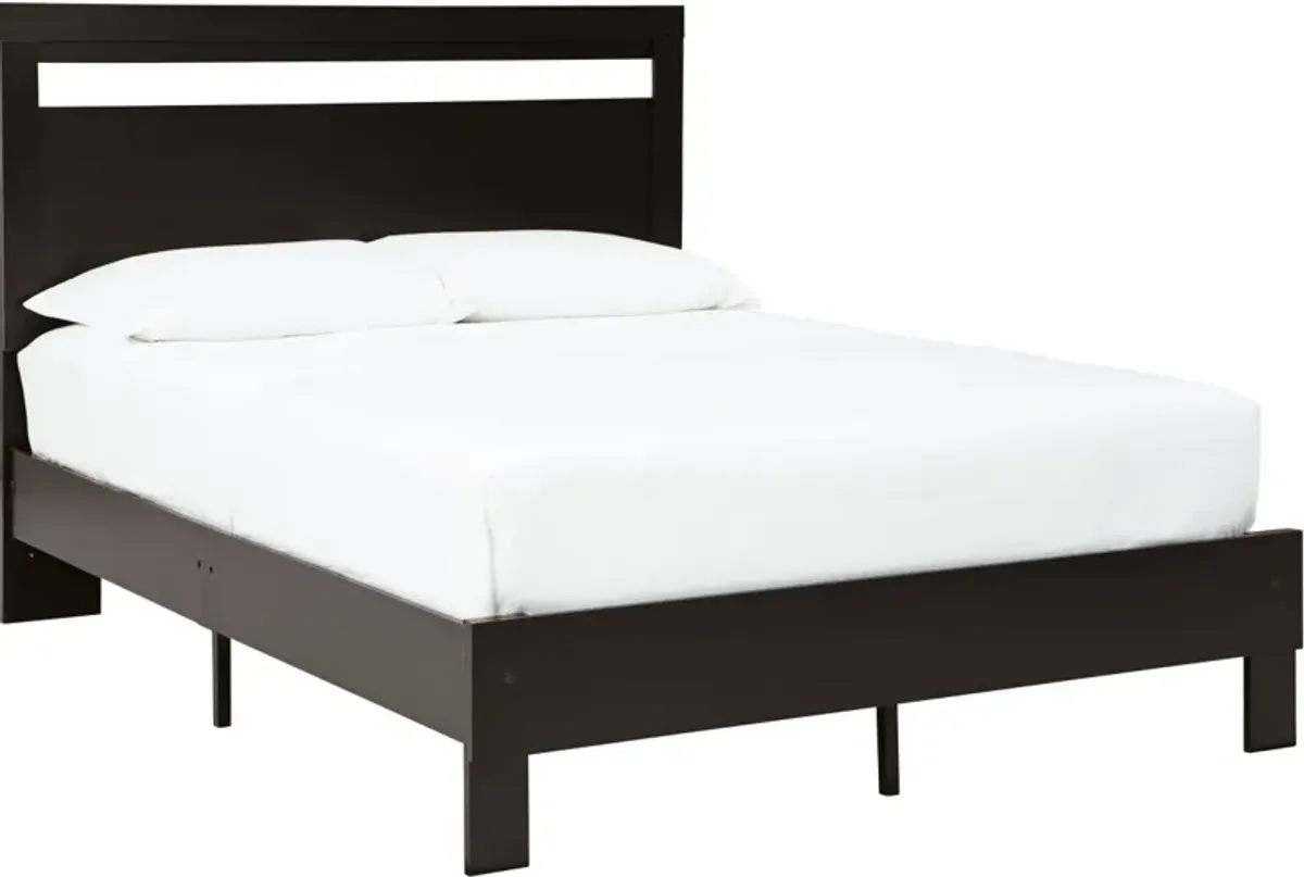 Signature Design by Ashley® Finch Black Queen Panel Platform Bed