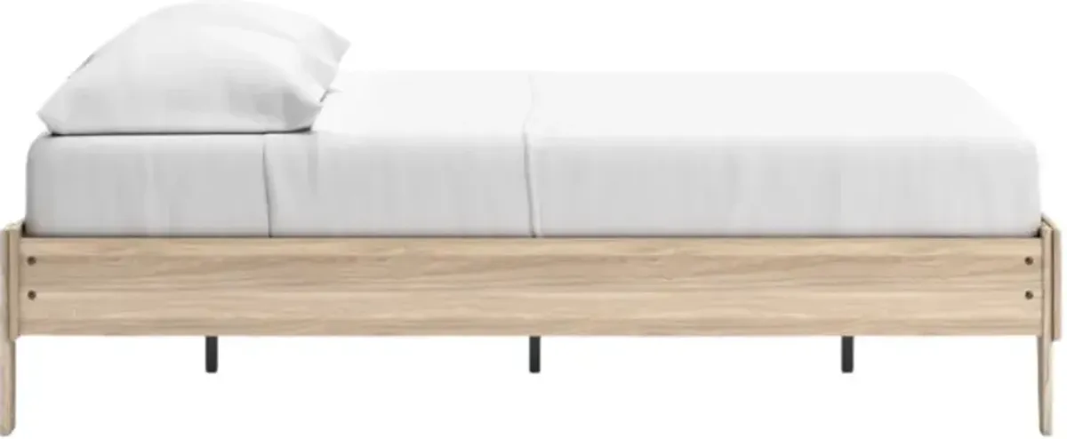 Signature Design by Ashley® Battelle Tan Queen Platform Bed