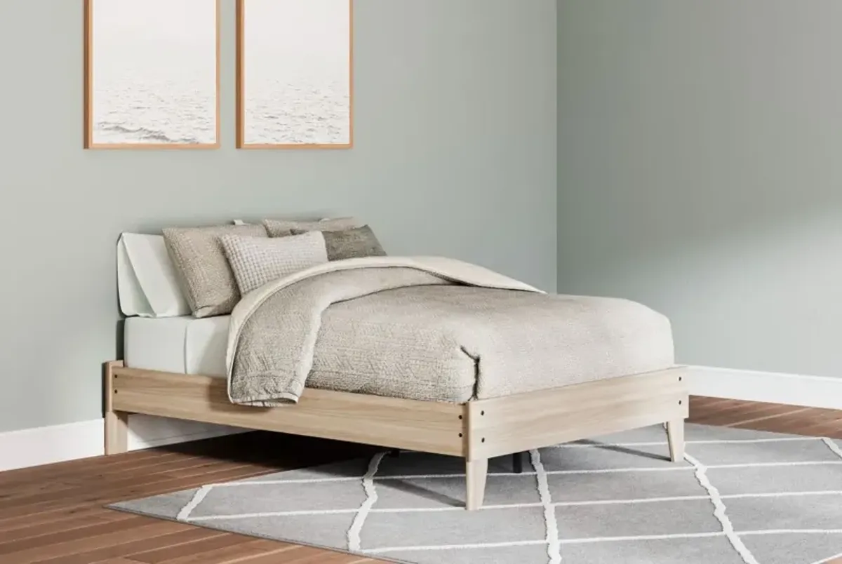 Signature Design by Ashley® Battelle Tan Queen Platform Bed