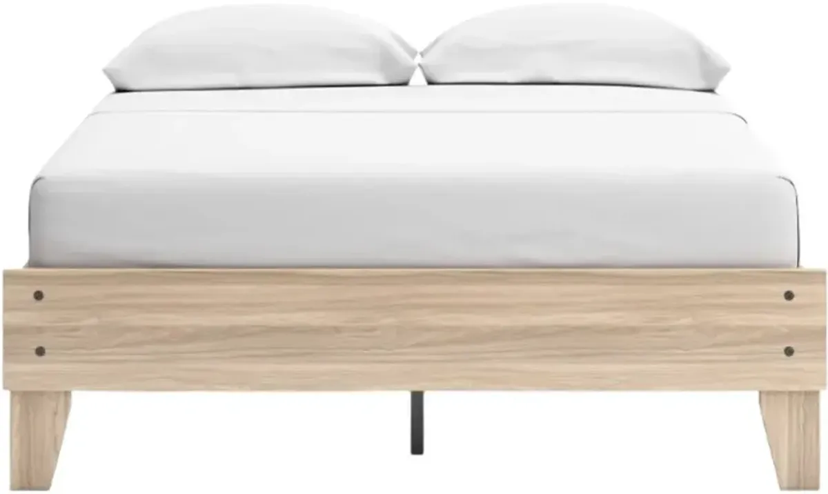 Signature Design by Ashley® Battelle Tan Queen Platform Bed